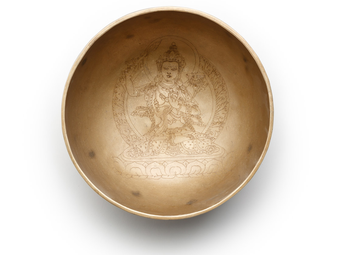 Klangschale Nepal Buddha Manjushri Gravur 6